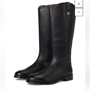 Frye Melissa pull knee high Black riding Leather Boots 8